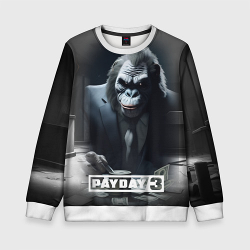 Детский свитшот 3D Payday 3 big gorilla, цвет 3D печать