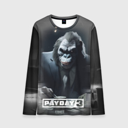 Мужской лонгслив 3D Payday 3 big gorilla