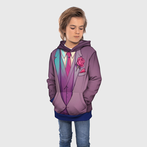 Детская толстовка 3D Розовый пиджак мафиозника - босс мафии Зубенко, цвет синий - фото 3