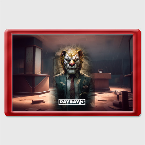 Магнит 45*70 Payday 3 lion, цвет красный