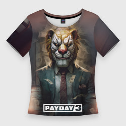 Женская футболка 3D Slim Payday 3 lion