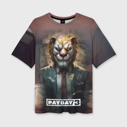 Женская футболка oversize 3D Payday 3 lion