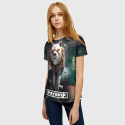 Женская футболка 3D Payday 3  lion - фото 2