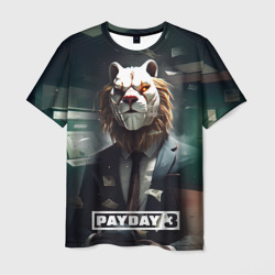 Мужская футболка 3D Payday 3  lion