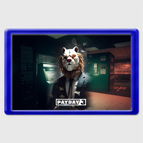 Магнит 45*70 Payday 3  lion, цвет синий