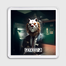 Магнит 55*55 Payday 3  lion