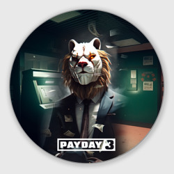 Круглый коврик для мышки Payday 3  lion