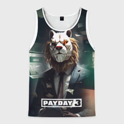 Мужская майка 3D Payday 3  lion