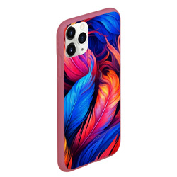 Чехол для iPhone 11 Pro Max матовый Экзотические перья - фото 2