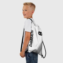 Рюкзак-мешок 3D DanMachi glitch на светлом фоне: надпись, символ - фото 2