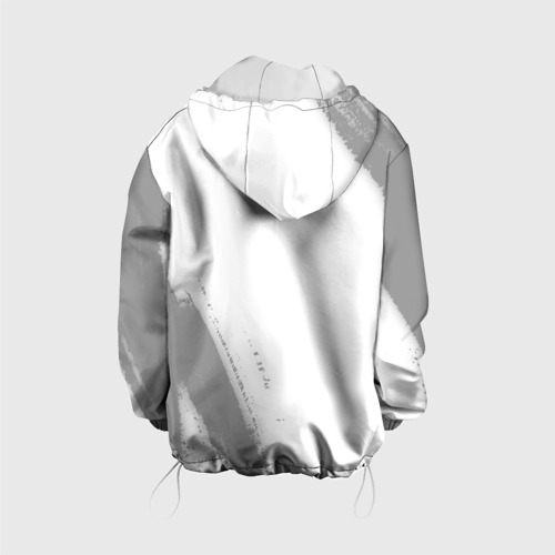 Детская куртка 3D DanMachi glitch на светлом фоне: надпись, символ, цвет белый - фото 2