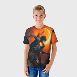 Детская футболка 3D Тень Лары Крофт - фото 2