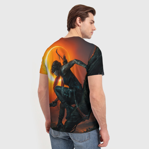 Мужская футболка 3D Тень Лары Крофт, цвет 3D печать - фото 4