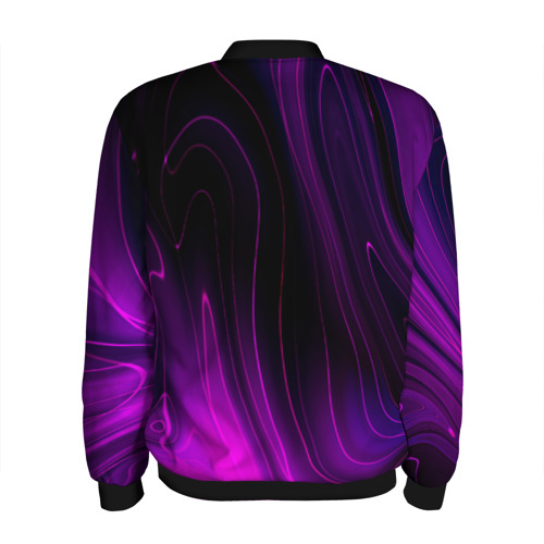 Мужской бомбер 3D Burzum violet plasma, цвет черный - фото 2