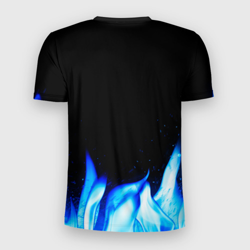 Мужская футболка 3D Slim Bon Jovi blue fire, цвет 3D печать - фото 2