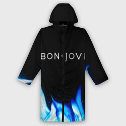 Женский дождевик 3D Bon Jovi blue fire