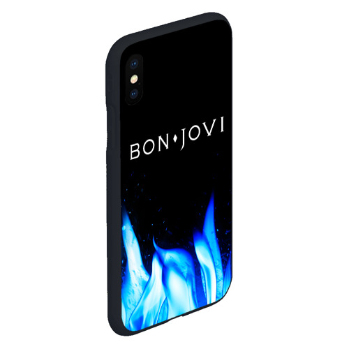 Чехол для iPhone XS Max матовый Bon Jovi blue fire - фото 3