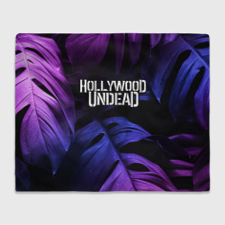 Плед 3D Hollywood Undead neon monstera