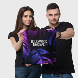 Подушка 3D Hollywood Undead neon monstera - фото 2