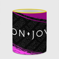 Кружка с полной запечаткой Bon Jovi rock Legends: надпись и символ - фото 2