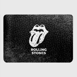 Картхолдер с принтом Rolling Stones с потертостями на темном фоне - фото 2