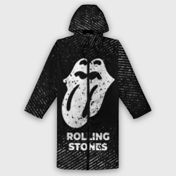 Мужской дождевик 3D Rolling Stones с потертостями на темном фоне