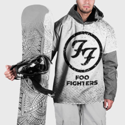 Накидка на куртку 3D Foo Fighters с потертостями на светлом фоне