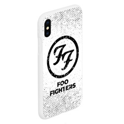 Чехол для iPhone XS Max матовый Foo Fighters с потертостями на светлом фоне - фото 2