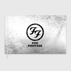 Флаг 3D Foo Fighters с потертостями на светлом фоне