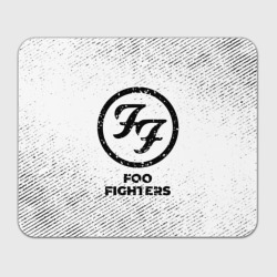 Прямоугольный коврик для мышки Foo Fighters с потертостями на светлом фоне