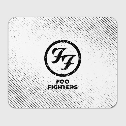 Прямоугольный коврик для мышки Foo Fighters с потертостями на светлом фоне