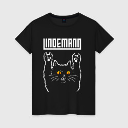 Женская футболка хлопок Lindemann rock cat