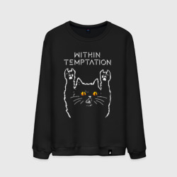 Мужской свитшот хлопок Within Temptation rock cat
