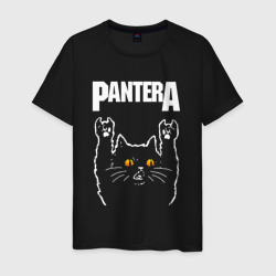 Мужская футболка хлопок Pantera rock cat