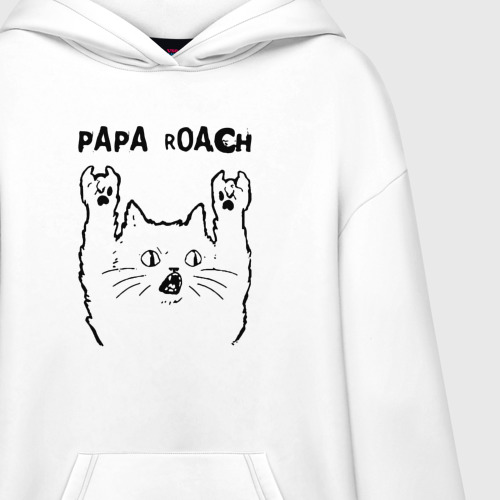 Худи SuperOversize хлопок Papa Roach - rock cat - фото 3