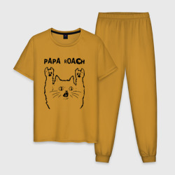 Мужская пижама хлопок Papa Roach - rock cat
