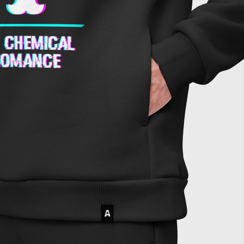 Мужской костюм oversize хлопок с принтом My Chemical Romance glitch rock, фото #4