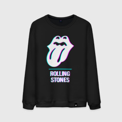 Мужской свитшот хлопок Rolling Stones glitch rock