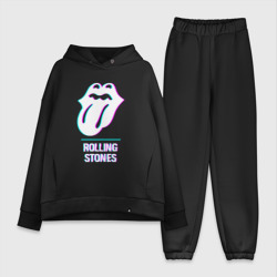 Женский костюм хлопок Oversize Rolling Stones glitch rock