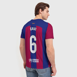 Мужская футболка 3D Гави Барселона форма 23-24 домашняя - фото 2