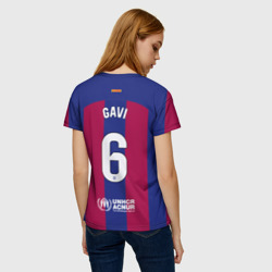 Женская футболка 3D Гави Барселона форма 23-24 домашняя - фото 2