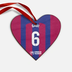Деревянная игрушка Сердце Гави Барселона форма 23-24 домашняя
