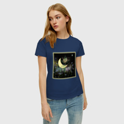 Женская футболка хлопок Crescent moon at the rest - фото 2