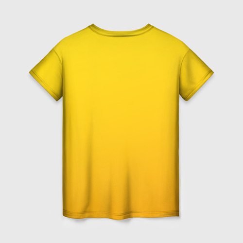 Женская футболка 3D с принтом Гомер и пончик, вид сзади #1