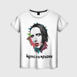 Женская футболка 3D Marilyn Manson art