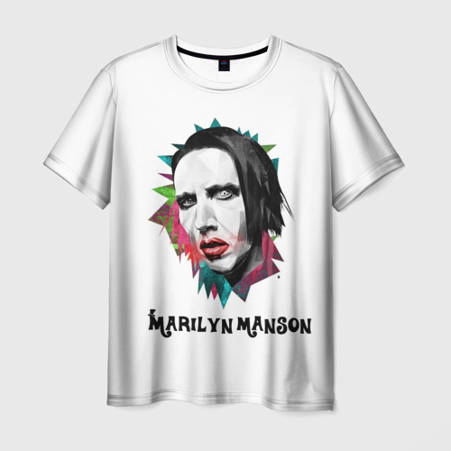 Мужская футболка 3D Marilyn Manson art, цвет 3D печать