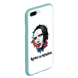 Чехол для iPhone 7Plus/8 Plus матовый Marilyn Manson art - фото 2