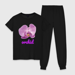 Женская пижама хлопок Фиолетовая орхидея