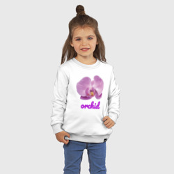 Детский свитшот хлопок Фиолетовая орхидея - фото 2