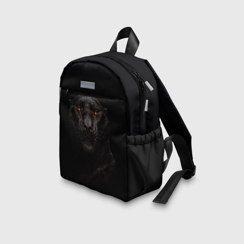 Детский рюкзак 3D с принтом Пантера крадется, вид сбоку #3
